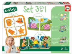 Set 3 puzzle-uri - Baby - Colors, Logic & Opposites