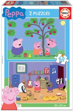 Set 2 puzzle-uri de 48 de piese - Peppa Pig