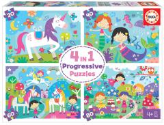 Puzzle 4in1 - Fantasy Friends