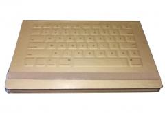 Carnet - Keyboard A5, gold, hard cover, dotted