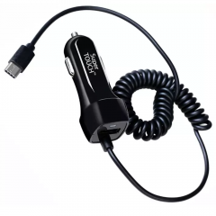 Incarcator auto cu cablu Type-C și un port USB