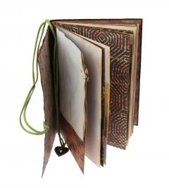 Jurnal - Heart, vintage cu aspect piele