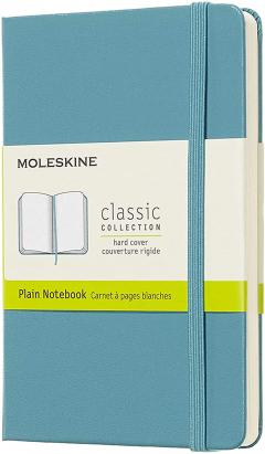 Carnet - Moleskine Classic - Hard Cover, Pocket, Plain - Reef Blue