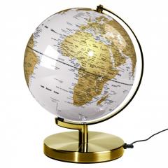 Glob pamantesc iluminat - Metallic Brass- Arctic White