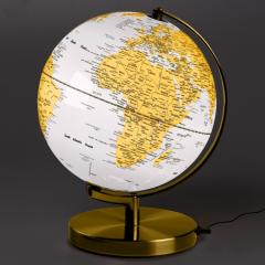 Glob pamantesc iluminat - Metallic Brass- Arctic White