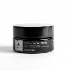 Crema pentru fata - Organic Facial Cream, 15ml, ten mix si gras