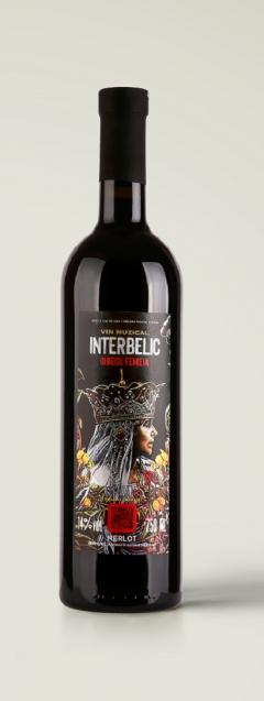Vin muzical interbelic - Iubesc femeia, rosu, merlot, 2018, sec