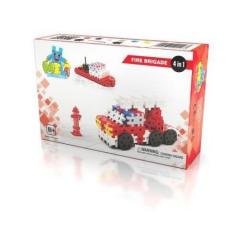 Set de constructie - Basic Fire Brigade 4in1, 153 piese