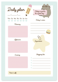 Planner zilnic - Pusheen