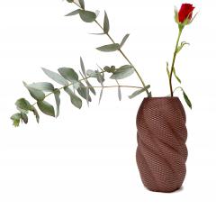 Vaza - Braided vase maro mat