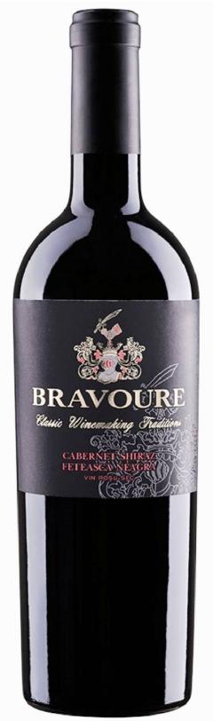 Vin rosu - Bravoure, Cabernet Sauvignon, Shiraz, Feteasca Neagra, sec, 2017