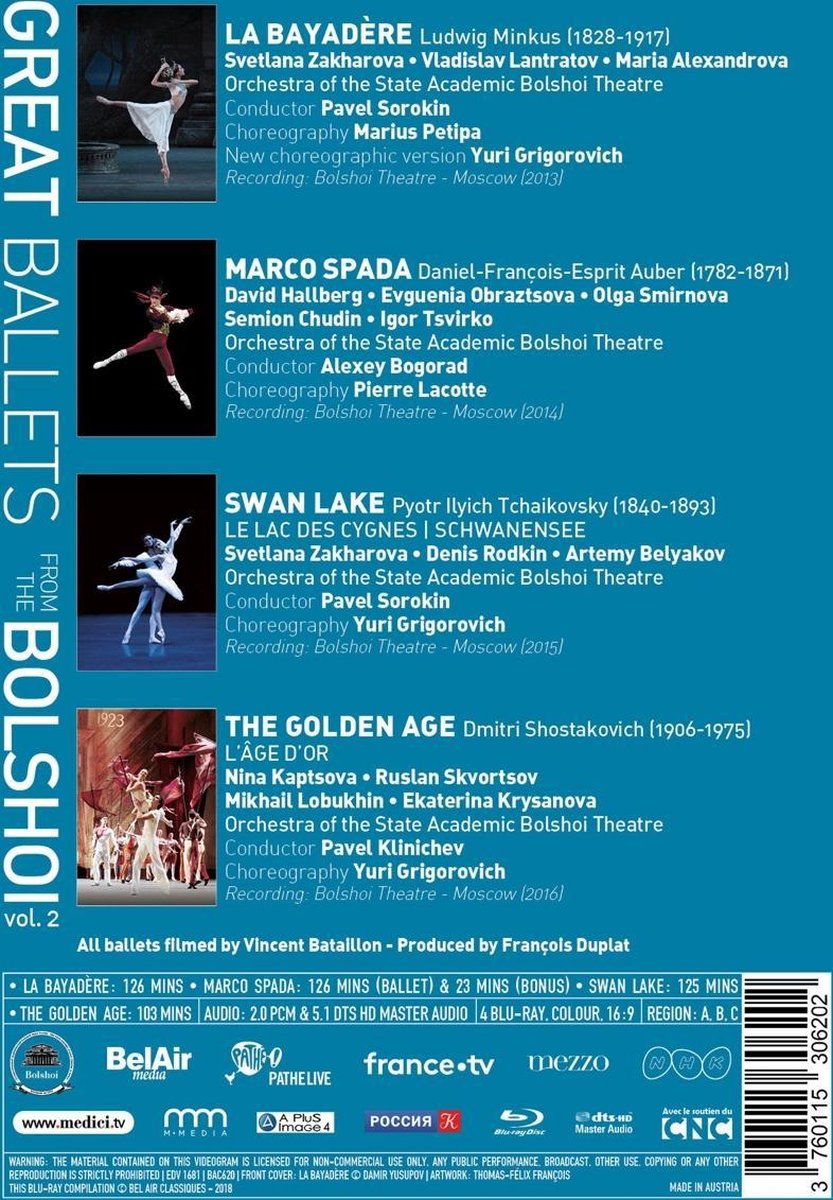 新商品 Great Ballets From The Bolshoi Vol.2 [Blu-ray]（品） | tonky.jp