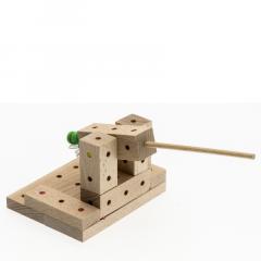 Set cuburi de constructie din lemn - Catapulte Explorer 