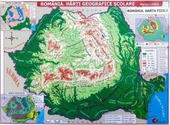 Harta fizica Romania