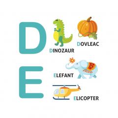 Invat aflabetul. Carte pliata