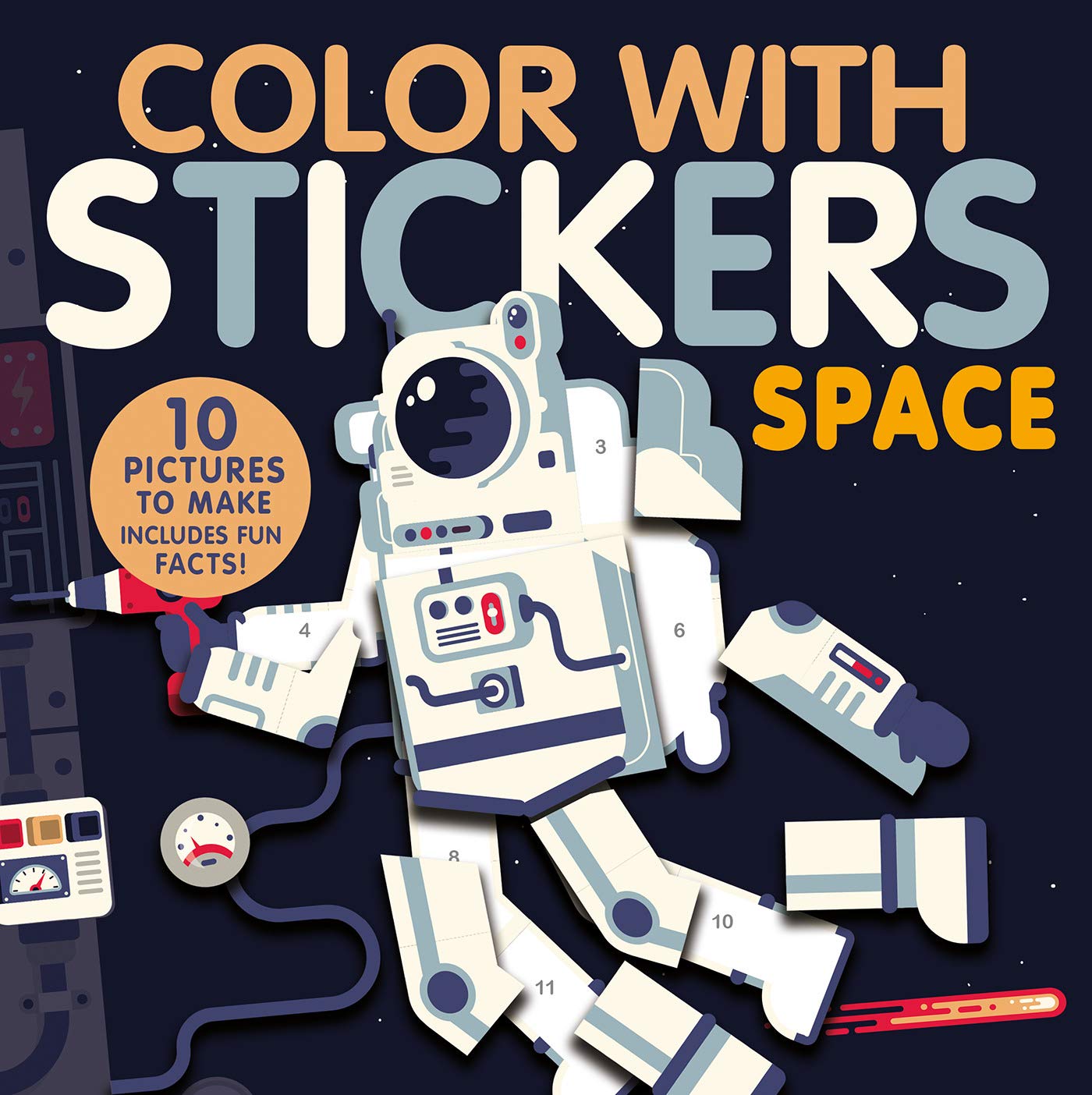 Color with Stickers. Space