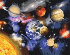 Set pictura pe numere - Parade of Planets, 40x50 cm