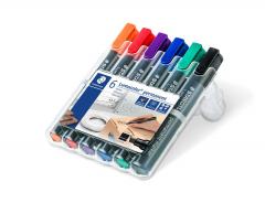 Set markere - Lumocolor permanent marker 350, 6 bucati