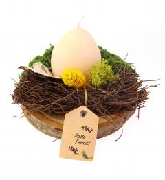 Lumanare de parafina in forma de ou