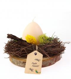 Lumanare de parafina in forma de ou