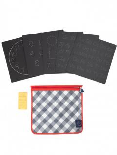 Set 5 planse reutilizabile si husa cu fermoar - Letters