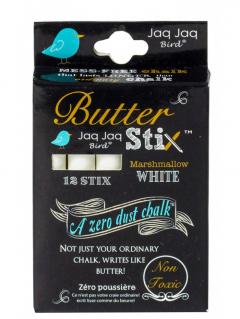 Set 12 creioane cerate - ButterStix - Alb