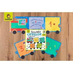 Puzzle - Trenuletul Cifrelor Cu Efect Tactil, Montessori
