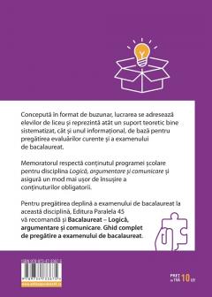 Memorator de logica, argumentare și comunicare pentru liceu