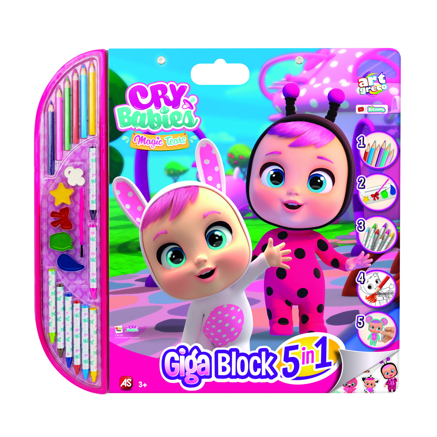 Set creativ - Cry Babies Magic Tears, Giga Block 5 in 1 - As Company