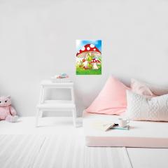 Goblen cu margele lipite - Fly Agaric Mushrooms, 17x22 cm