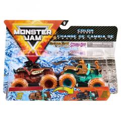 Set 2 Masinute - Monster Jam Monster Mutt Rottweiler si Scooby Doo Color Change