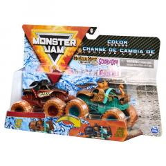 Set 2 Masinute - Monster Jam Monster Mutt Rottweiler si Scooby Doo Color Change