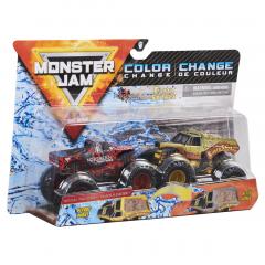 Set 2 Masinute - Monster Jam Northern Nightmare si Earth Shaker Color Change