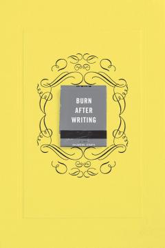 Burn After Writing. Yellow