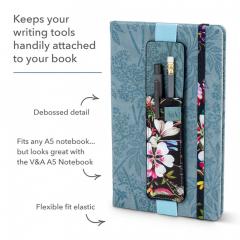 Semn de carte - Bookaroo Pen Pouch - V&A Kilburn Black Floral