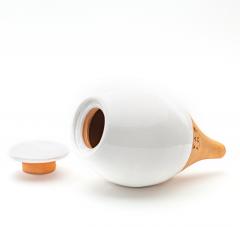 Vas ecologic auto-udare din ceramica - Lutoya M White, 35 cl