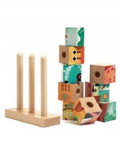 Puzzle vertical cu cuburi - Puzz-Up Forest