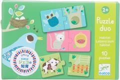 Puzzle educativ - Puzzle duo: Habitat