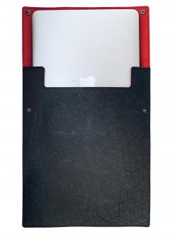 Husa laptop - Laptop Sleeve, 13-14 inch, Black + Vintage Red