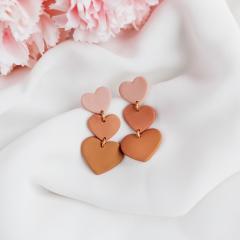 Cercei - Valentine Heart Drop Dangle, soft pastels