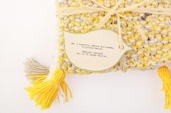 Set 4 suporturi pahare - Galben tricotate manual