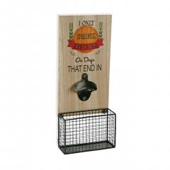 Desfacator sticle cu suport capace - Madera