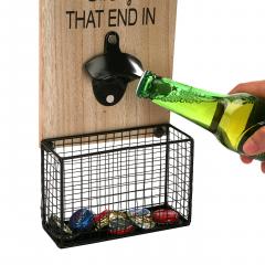 Desfacator sticle cu suport capace - Madera