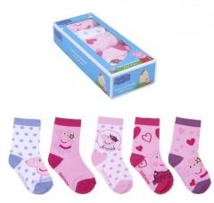 Set 5 perechi sosete pentru bebelusi - Peppa Pig - 19/20