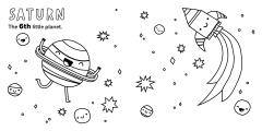 8 Little Planets Coloring Book