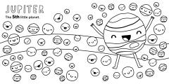 8 Little Planets Coloring Book