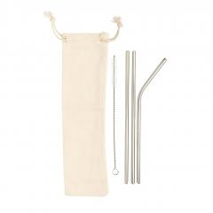 Set paie - Reusable stainless steel straw, 3 pcs