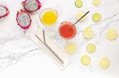 Set paie - Reusable stainless steel straw, 3 pcs