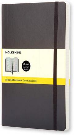 Carnet - Moleskine Classic -  Soft Cover, Large, Squared - Black