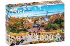 Puzzle 1000 piese - View from Park Guell - Barcelona